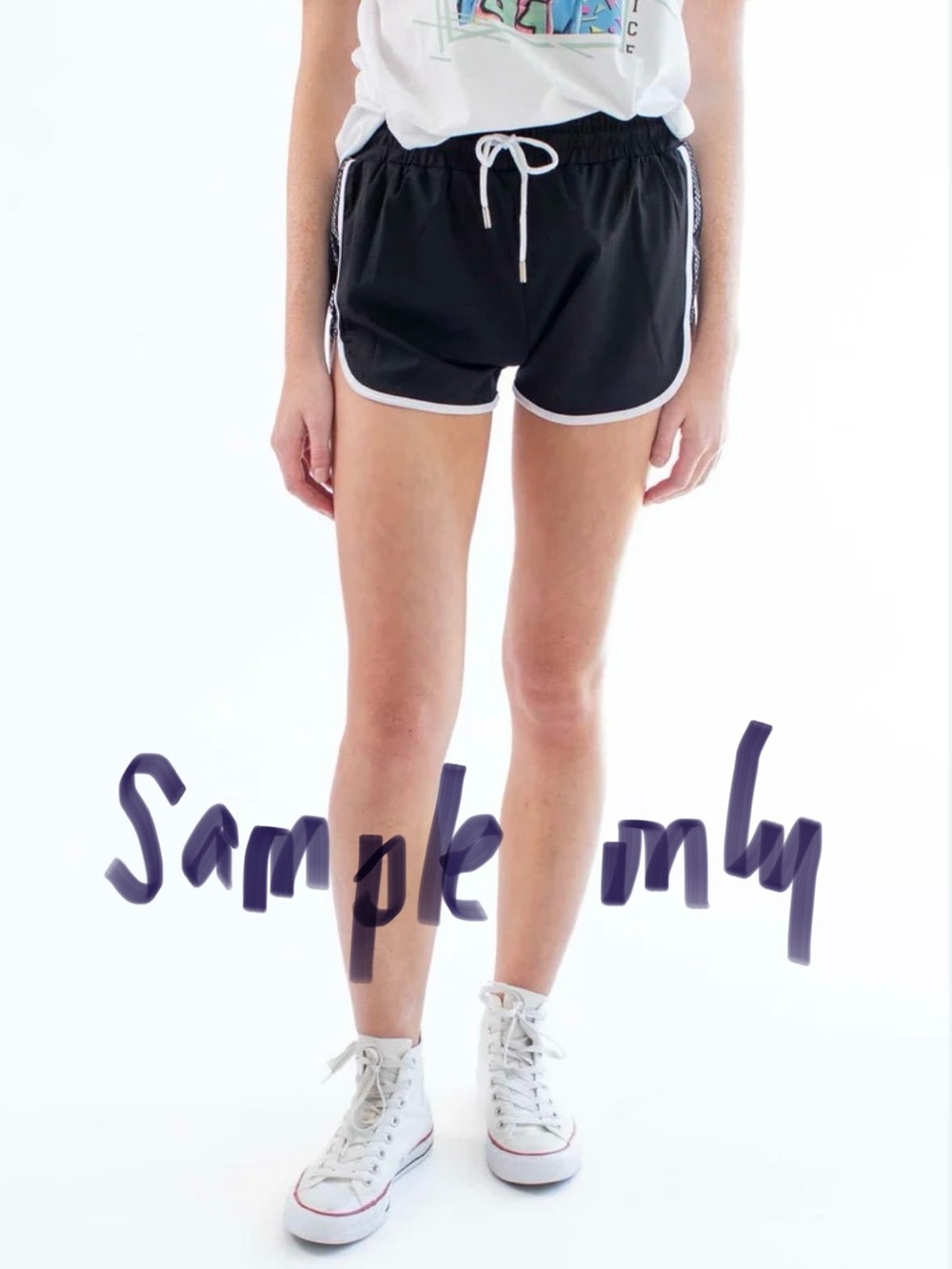 Women's Drawstring Retro Athletic Sporty Workout Shorts